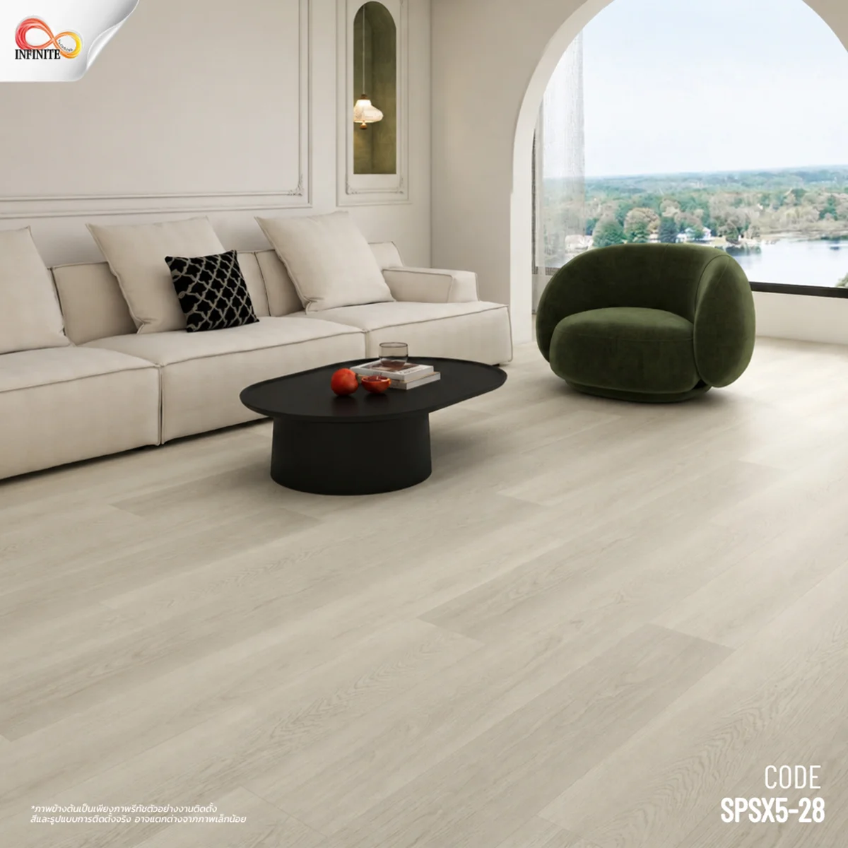 กระเบื้องยาง กระเบื้องไว้นิล SPC Cozy plank ปูตรง click lock ixpe foam