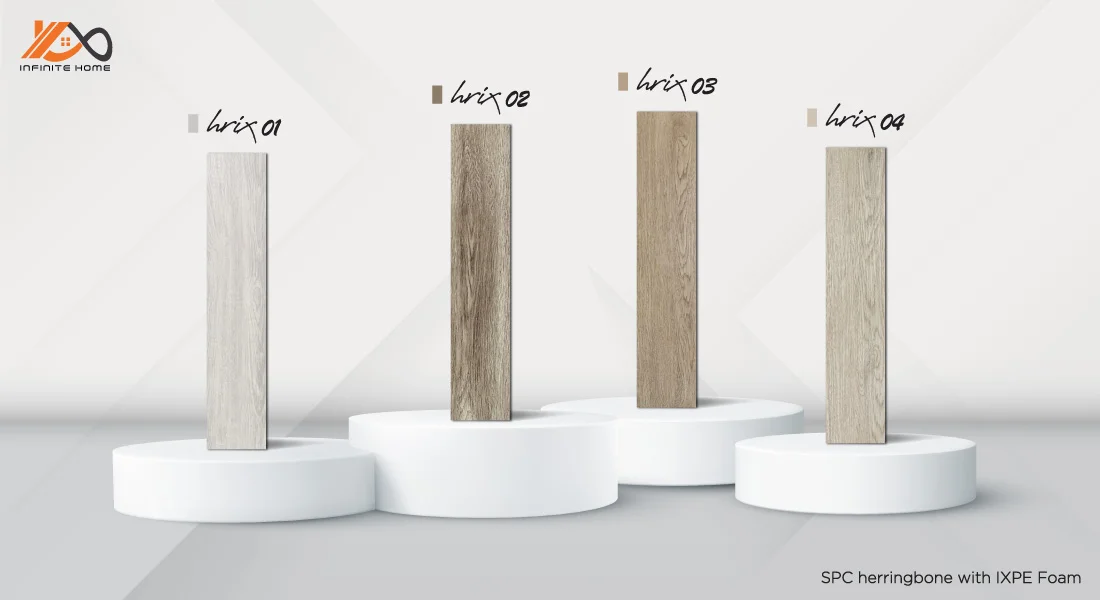 กระเบื้องยาง กระเบื้องไว้นิล spc คลิ๊กล็อค click lock ก้างปลา herringbone ixpe foam