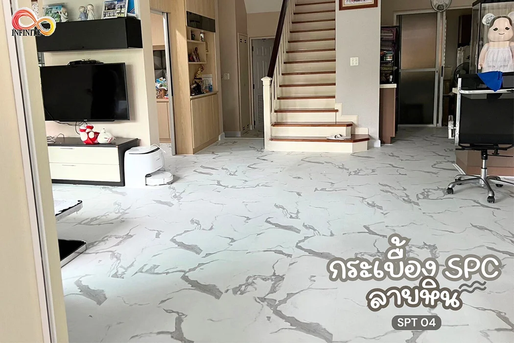 กระเบื้องยาง กระเบื้องไว้นิล spc คลิ๊กล็อค click lock spt ลายหิน stone