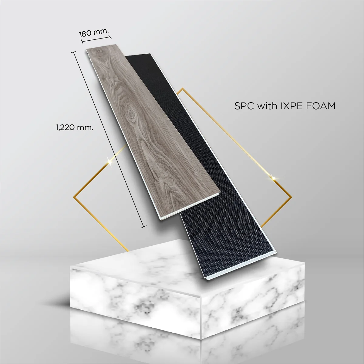 กระเบื้องยาง กระเบื้องไว้นิล spc คลิ๊กล็อค click lock ixpe foam