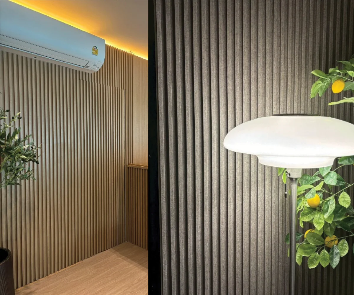 เปลี่ยนบรรยากาศบ้านให้ดูอบอุ่นทันสมัย ด้วยไม้เทียมตกแต่งผนังภายใน