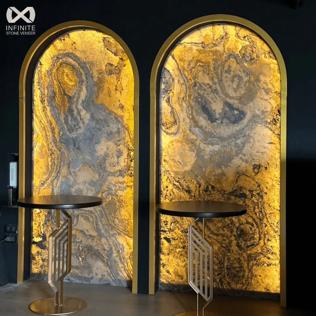 แต่งผนังผนัง เคาน์เตอร์ให้หรู ด้วยแผ่นหินวีเนียร์โปร่งแสง (Translucent Stone Veneer)