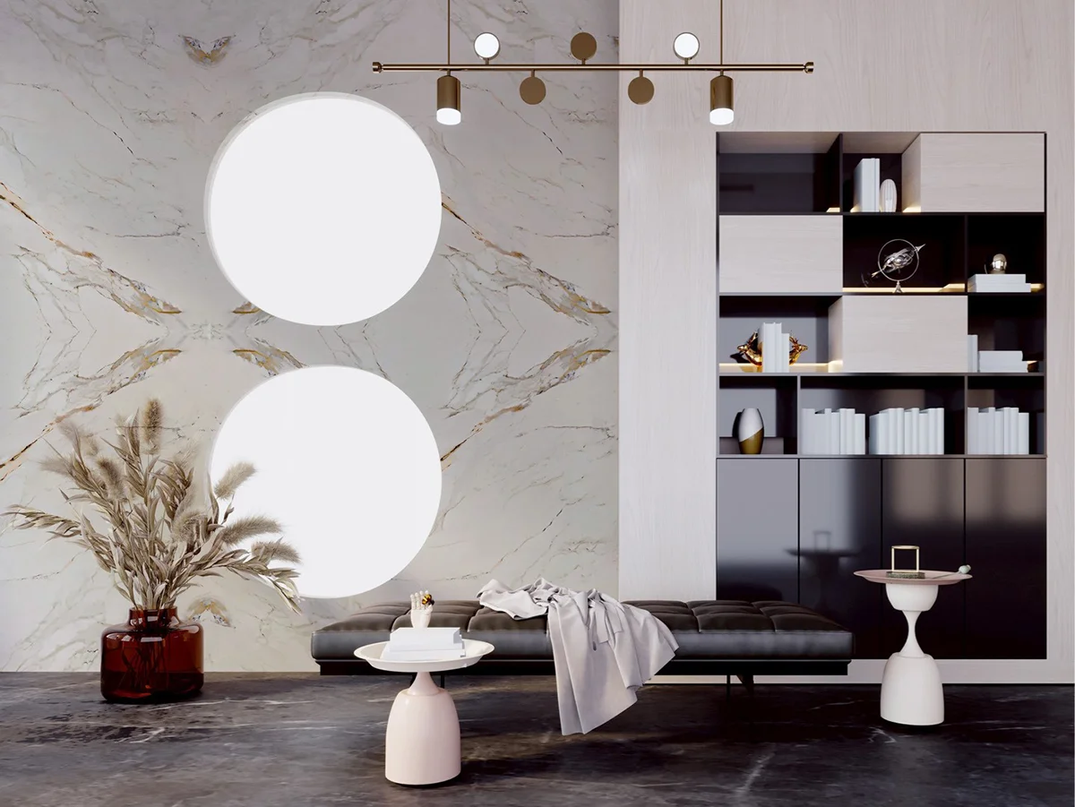 ออกแบบบ้านโทนลักชูรี่ ด้วยแผ่นลายหินอ่อน SPC Marble Board