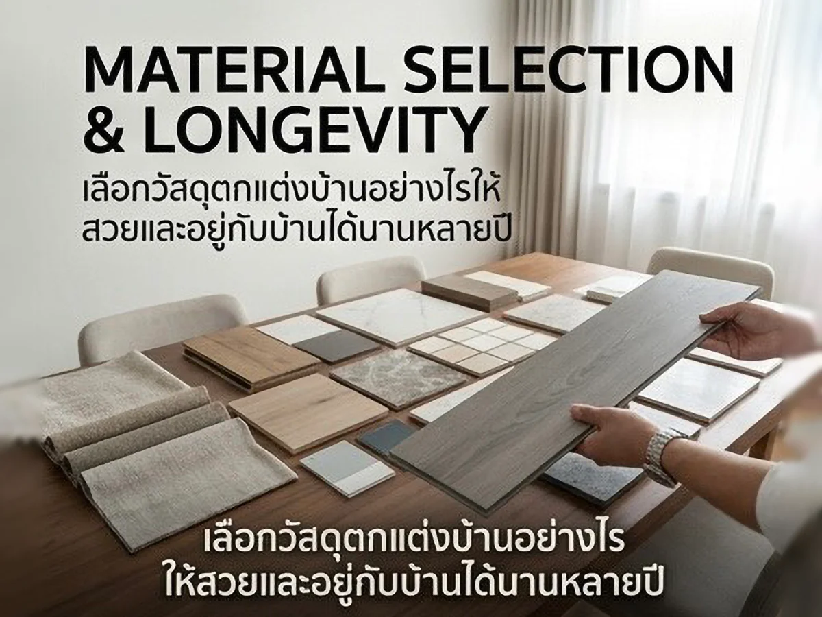 วัสดุตกแต่งบ้าน เลือกอย่างไรให้สวยและอยู่กับบ้านได้นานหลายปี