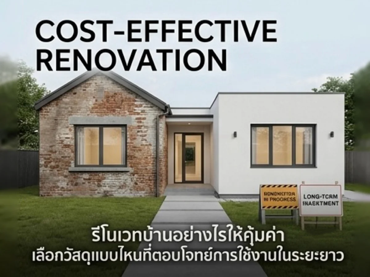 รีโนเวทบ้านอย่างไรให้คุ้มค่า เลือกวัสดุแบบไหนที่ตอบโจทย์การใช้งานในระยะยาว